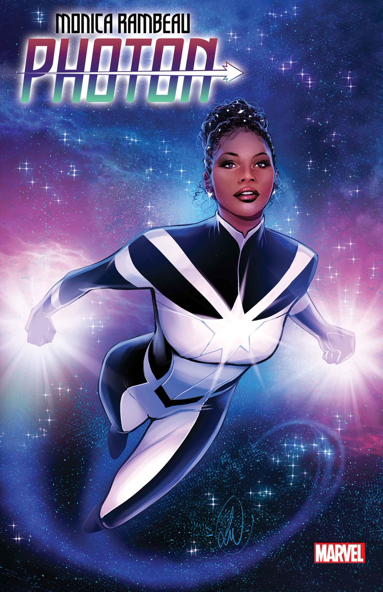 Photon's limitless power threatens to break the Marvel Universe in Monica Rambeau's first solo comic series! 

🌟 The new limited series, 'Monica Rambeau: Photon', is coming this December: bit.ly/3wotbCZ
