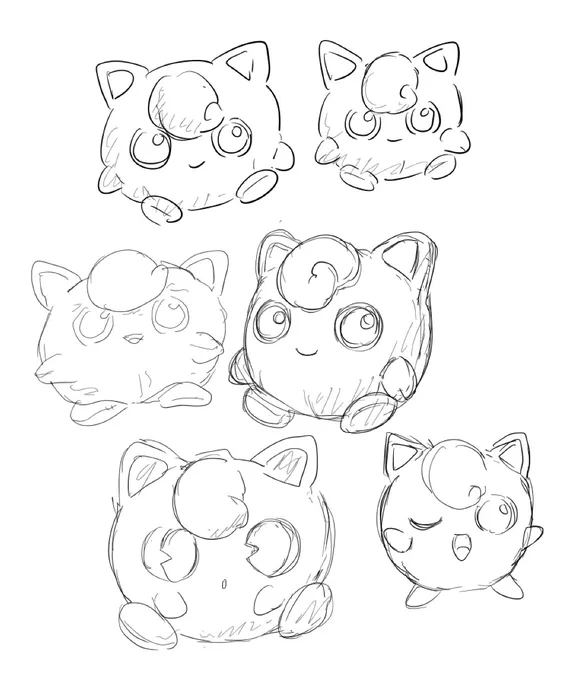 家にいるプリンぬいぐるみなどを描いた 