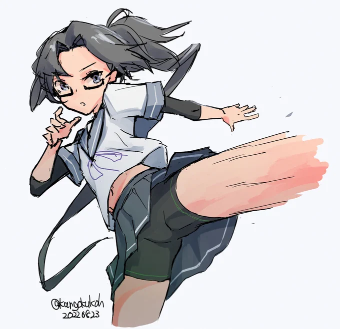 #艦これ版深夜の真剣お絵描き60分一本勝負#艦これ版真剣お絵描き60分一本勝負_20220823#天霧 