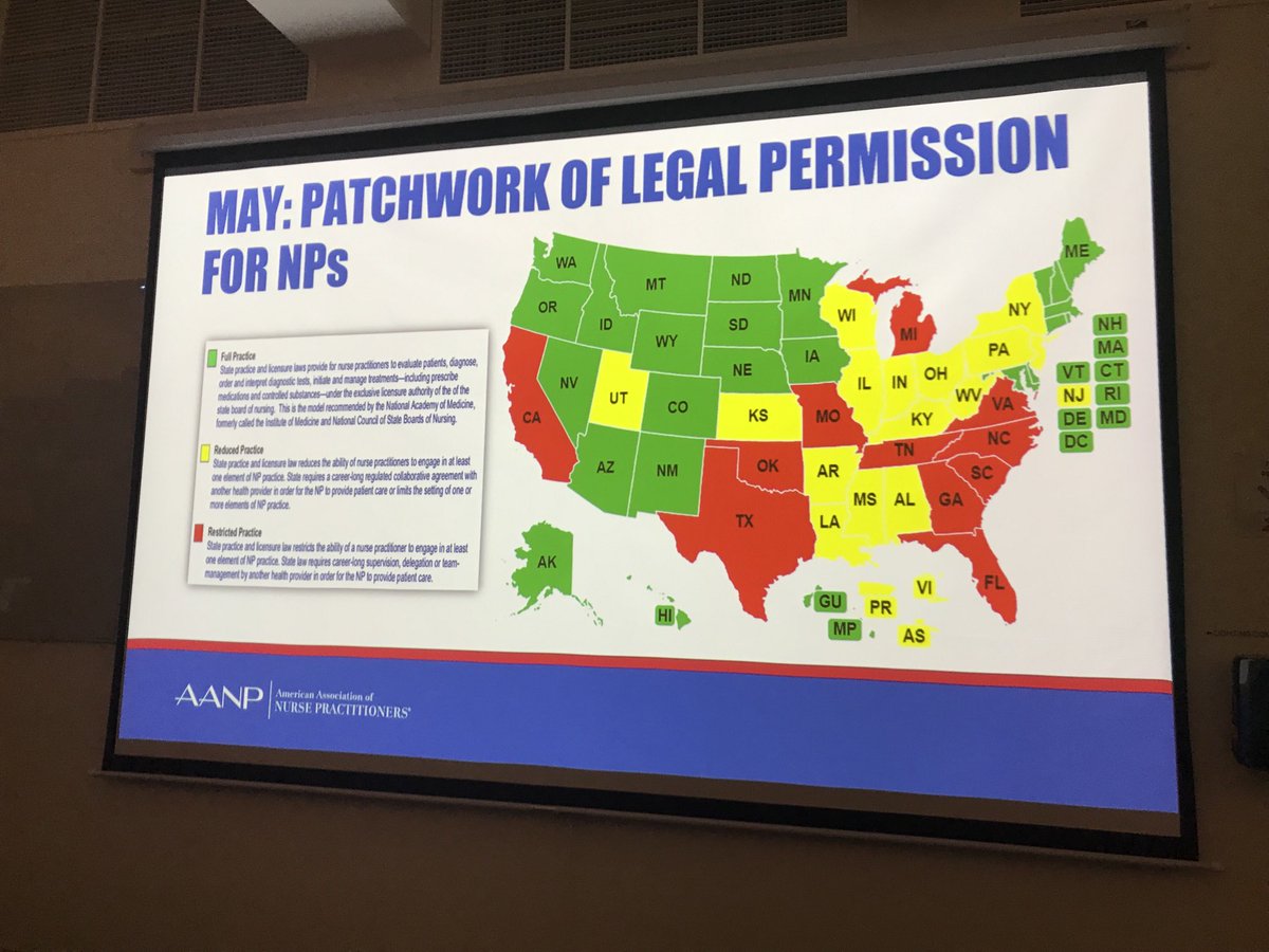 Autonomie de pratique accordée aux infirmières praticiennes aux USA … des progrès constants dans l’évolution de la législation des états. #np-apn network icn conference Dublin
