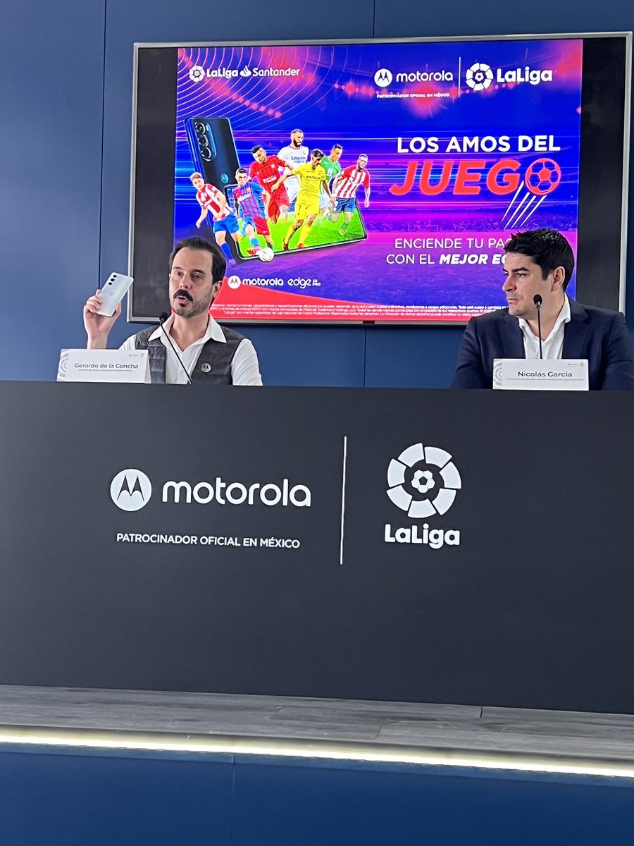 Hoy <a href="/MotorolaMX/">Motorola México</a> dio a conocer su patrocinio oficial con <a href="/LaLiga/">LALIGA</a> 
#HelloMoto #LosAmosDelJuego
