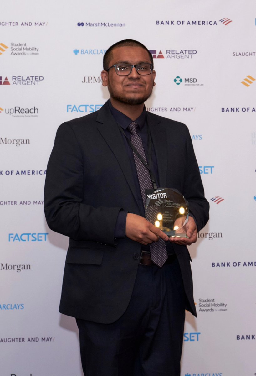 unicamcareers's tweet photo. Congratulations to @Cambridge_Uni student Jakaria Uddin for going and securing one of the upReach Ten Awards 2022! #SSMAzing 🌟
You can read more about the winners below 👇
https://t.co/NuwAwNB5yB https://t.co/nF60TF99O5