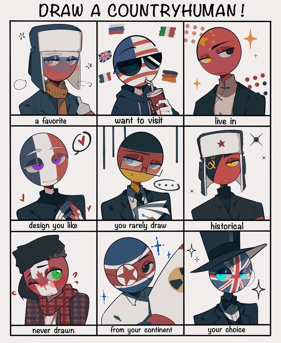 lingan065425371's tweet photo. #CountryHumans #countryhumansrussia #countryhumansamerica #countryhumanschina #countryhumansfrance #countryhumansgermany #countryhumanscccp #countryhumansussr #countryhumanscanada #countryhumansnorthkorea #countryhumansuk 
头一回打这么多tag就是说 https://t.co/ub5PUm3bgV