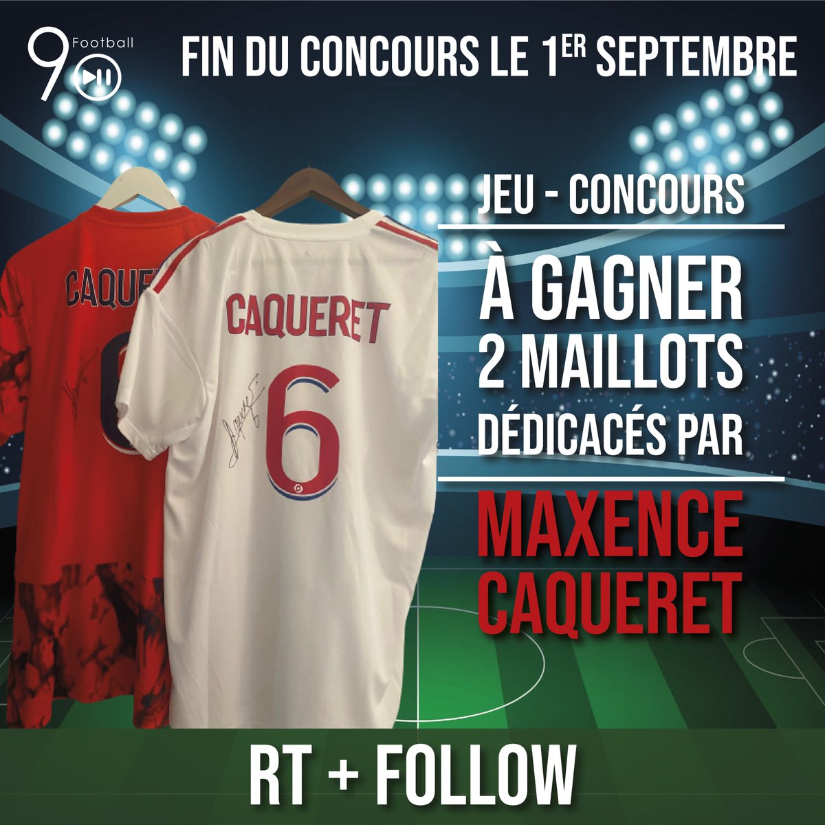90football (@90footballfr) on Twitter photo 🔥 𝗚𝗮𝗴𝗻𝗲𝘇 2⃣ 𝗺𝗮𝗶𝗹𝗹𝗼𝘁𝘀 𝗱𝗲́𝗱𝗶𝗰𝗮𝗰𝗲́𝘀 𝗱𝗲 𝗠𝗮𝘅𝗲𝗻𝗰𝗲 #𝗖𝗮𝗾𝘂𝗲𝗿𝗲𝘁 🔥
🚨 Pour jouer :
🔸RT ce post
🔸Follow <a href="/90footballFr/">90football</a>
👉 Tirage au sort le 1er septembre.
👀 En attendant, ne manquez pas son interview ici : football90.page.link/9u4w
#OL #Lyon 🔥 𝗚𝗮𝗴𝗻𝗲𝘇 2⃣ 𝗺𝗮𝗶𝗹𝗹𝗼𝘁𝘀 𝗱𝗲́𝗱𝗶𝗰𝗮𝗰𝗲́𝘀 𝗱𝗲 𝗠𝗮𝘅𝗲𝗻𝗰𝗲 #𝗖𝗮𝗾𝘂𝗲𝗿𝗲𝘁 🔥
🚨 Pour jouer :
🔸RT ce post
🔸Follow <a href="/90footballFr/">90football</a>
👉 Tirage au sort le 1er septembre.
👀 En attendant, ne manquez pas son interview ici : football90.page.link/9u4w
#OL #Lyon