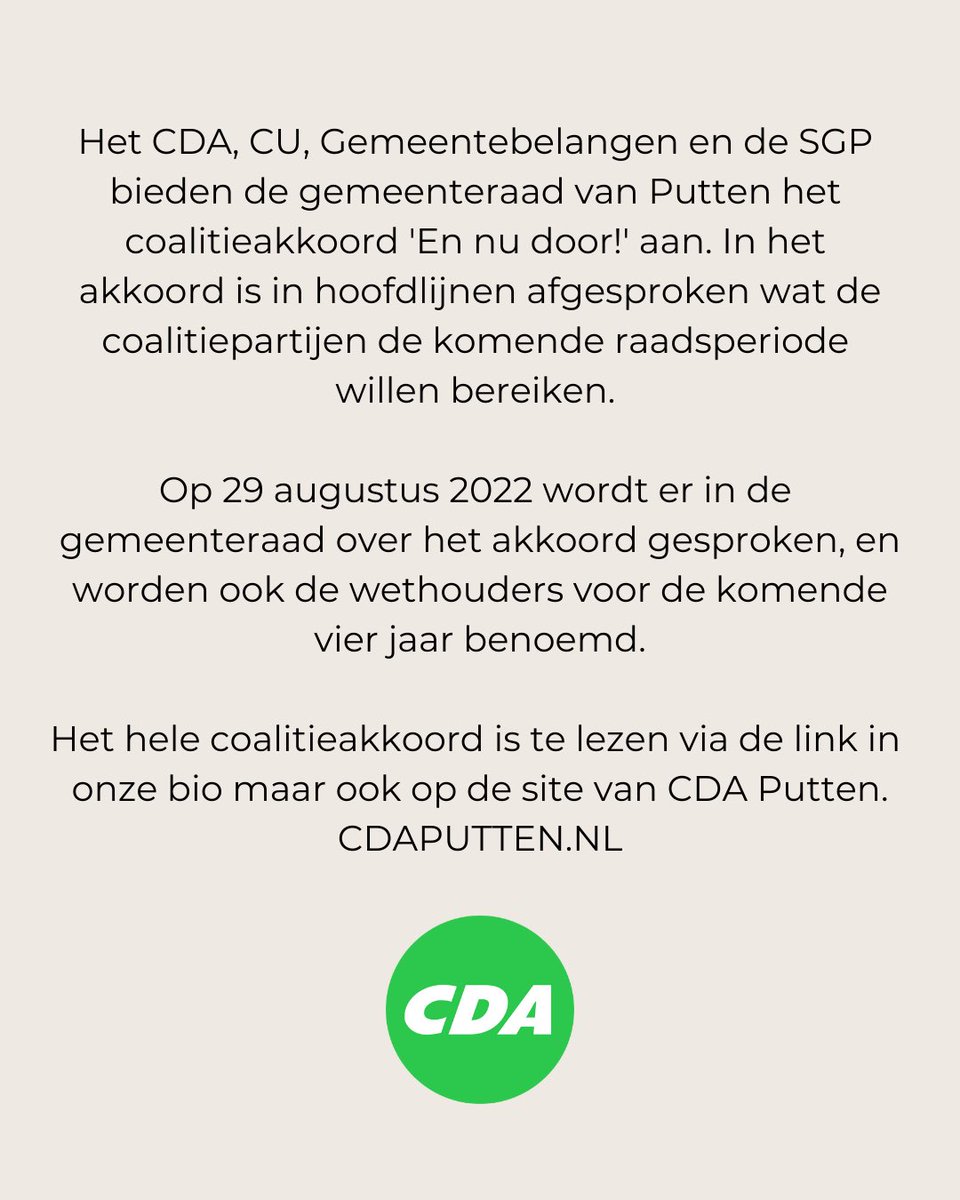 CDA Putten tweet media