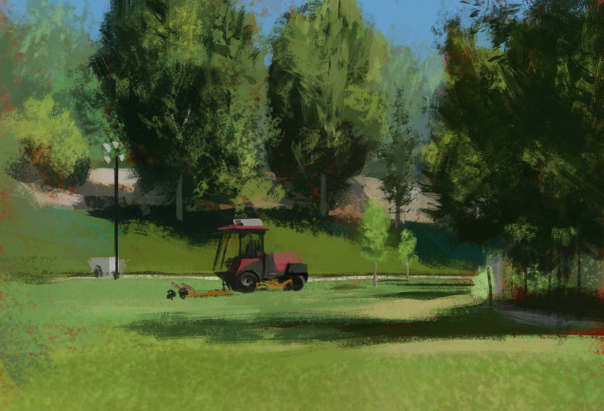 JosephASanabria's tweet photo. Lawn Care

#virtualpleinair #digitallandscape #digitalpainting #lawnmower #brainstormschool https://t.co/FZzrOEtEn0