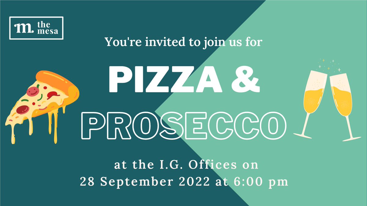 Join The Mesa team at our new offices for the first Pizza and Prosecco gathering. Come chat with us about #communitybuilding, #philanthropy, and our new initiative, Collective. RSVP here: lnkd.in/e8mPTwj7
