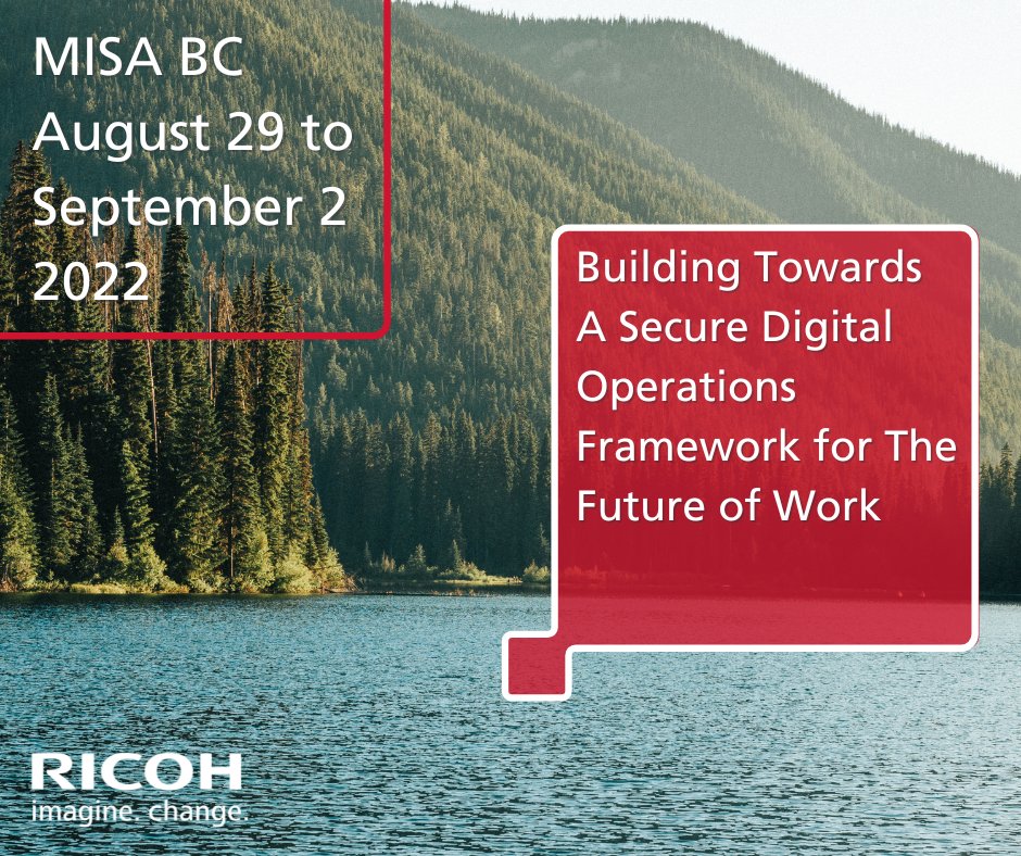 ricohcanada's tweet photo. Hey BC municipalities, don't miss out! @misabc 2022 Fall Conference is next week! Register today! https://t.co/t7Mt2qXqgU #ChangeForBetter #RedefineWork #MISA #MISABC #CityofKelowna https://t.co/o8bExjWRrQ