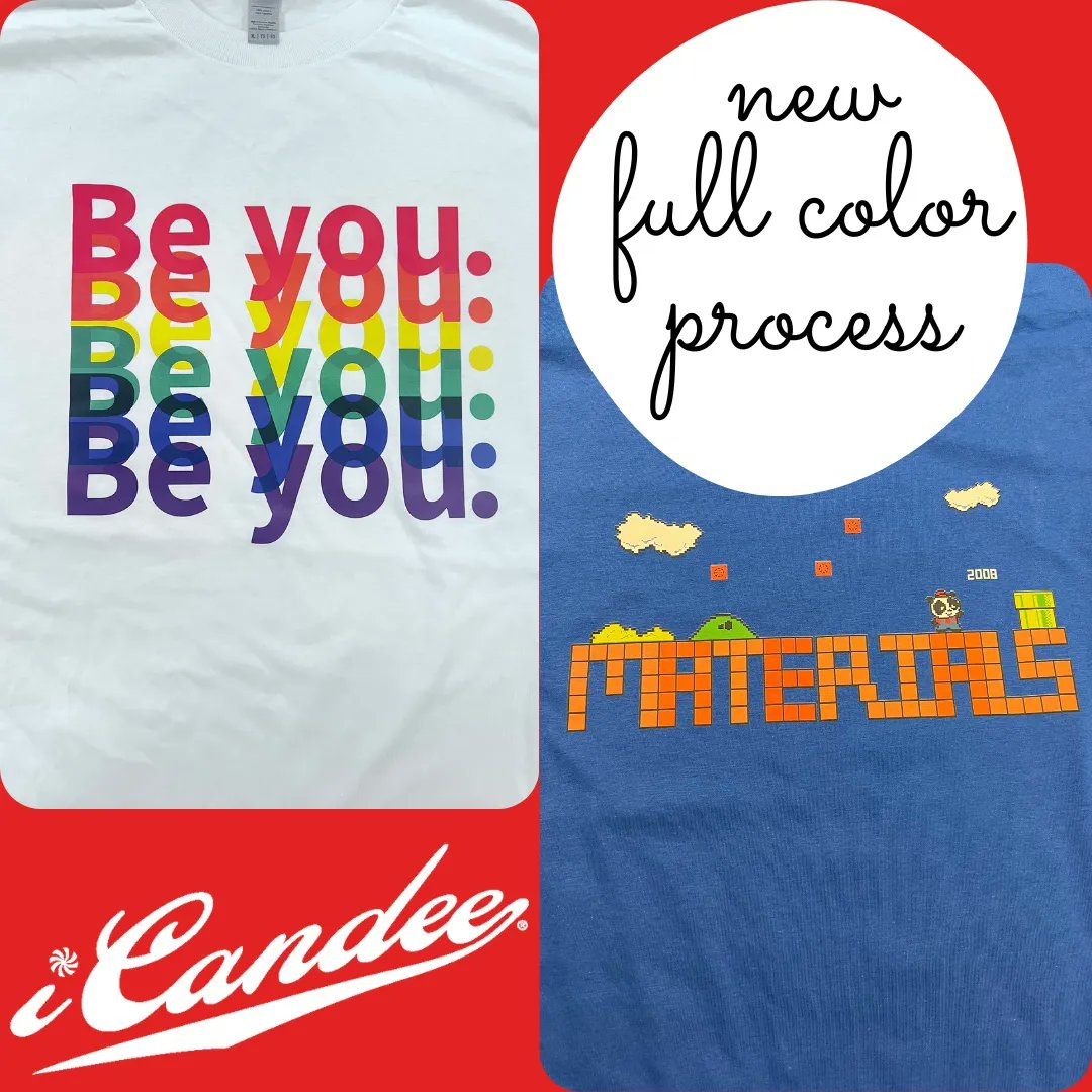 iCandeeApparel's tweet photo. Got a lot of colors or shading in your design? Not a problem with our new digital full color process. #wecanbrandit #branding #instagay #marketing #love #chicagogram #smallbusiness #wearitwithpride #socialmedia #screenprinting https://t.co/mTnAVgRfas