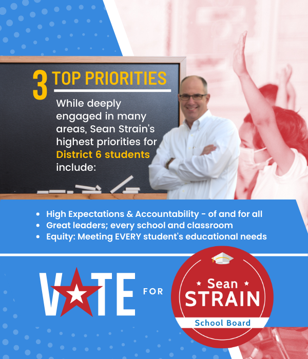 Strain4BOE's tweet photo. Sean Strain stands firmly behind the need for CMS to maximize #academic achievement for every #student in every #school.  Learn more for how to #volunteer or support by visiting https://t.co/U5pN8Bif3J.

#education #elementaryschool #middleschool #highschool #publicschools https://t.co/0jG10JonjB
