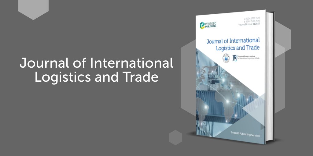 EmeraldRespMgt's tweet photo. Journal of International Logistics and Trade is an #openaccess journal looking for research in #logistics and #trade practices between firms, industries and countries in the global #economy. Find out more here https://t.co/AUuPUjyRqH #jilt https://t.co/fE6tevgYHl