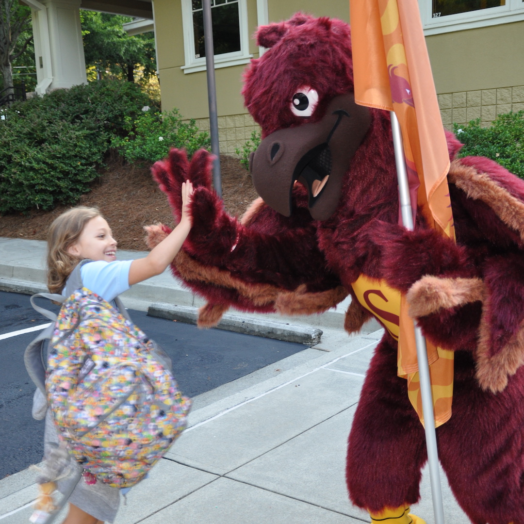 SchenckSchool's tweet photo. Phelix is ready to fly into Hype Week! Our students are learning about our four Houses all week long before the Sorting Ceremony this Friday! #TheSchenckSchool https://t.co/H6AP8dDrN7
