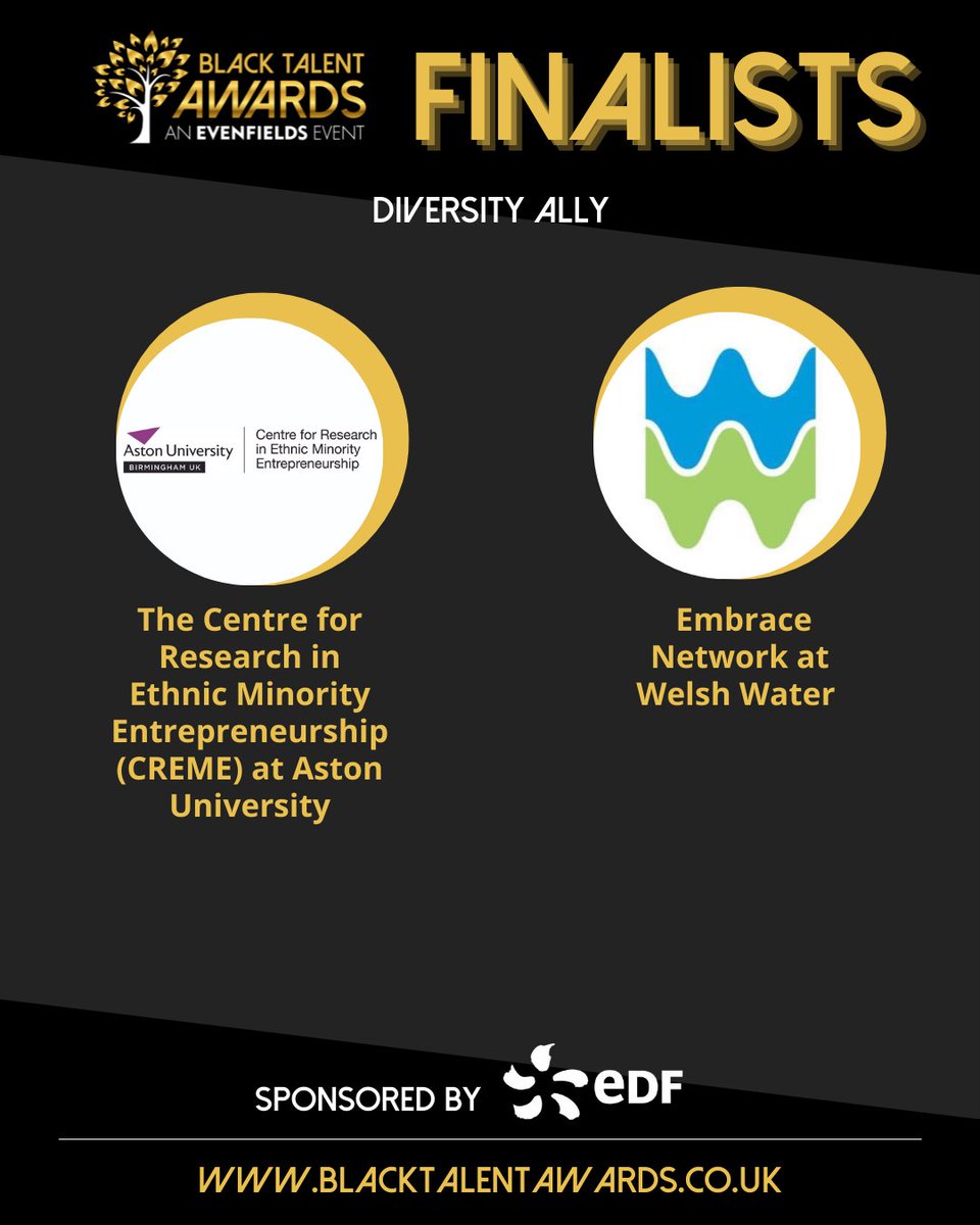 CREMEatAston's tweet photo. We are delighted to announce that we are finalists for the '#Diversity Ally' Award at the @@BTAwardsUK 🎉🙌
We have been recognised for our 25 year commitment to Black entrepreneurship in the UK 👏
#FinalistAnnouncement #BlackTalentAwards #BTAs2022 https://t.co/zWB2vhITsJ