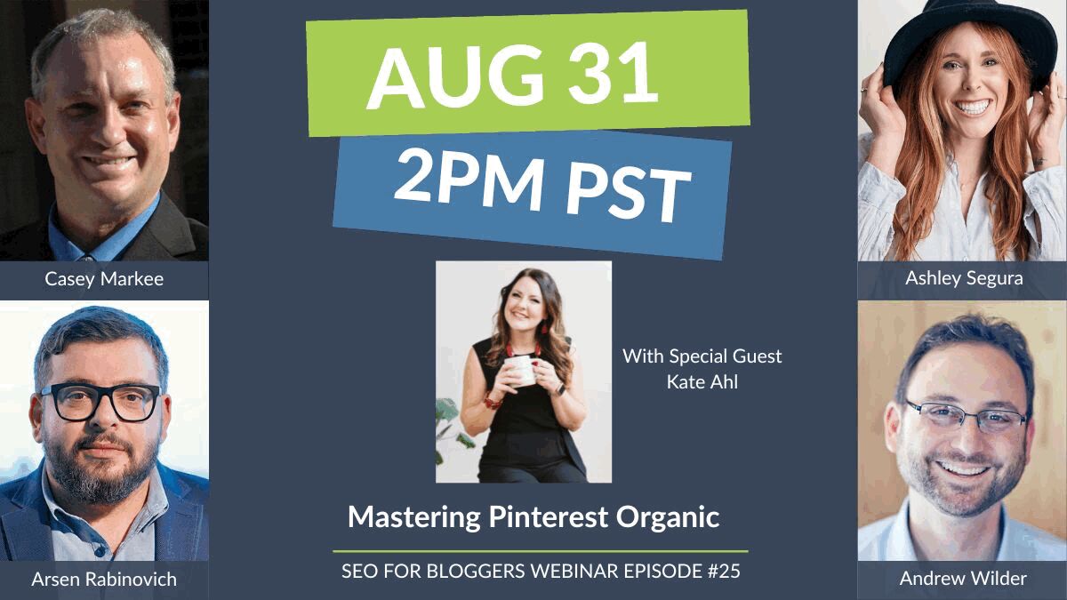 Want to recoup that lost traffic from Pinterest 📉? Grab a virtual seat and join us on Wednesday, August 31 when we'll be sharing Pinterest Organic tips with special guest Kate Ahl of <a href="/simplepinmedia/">Kate Ahl - Simple Pin Media</a>. 

Register for free: bit.ly/3K2ZIUC