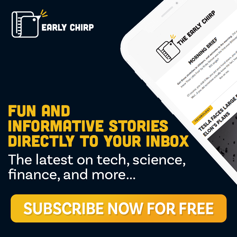 early_chirp's tweet photo. Early Chirp is a daily newsletter that brings you fun and informative stories to start your day. The latest on tech, science, finance and more directly to you for free!

Grab that cup of coffee and let's get smarter together.