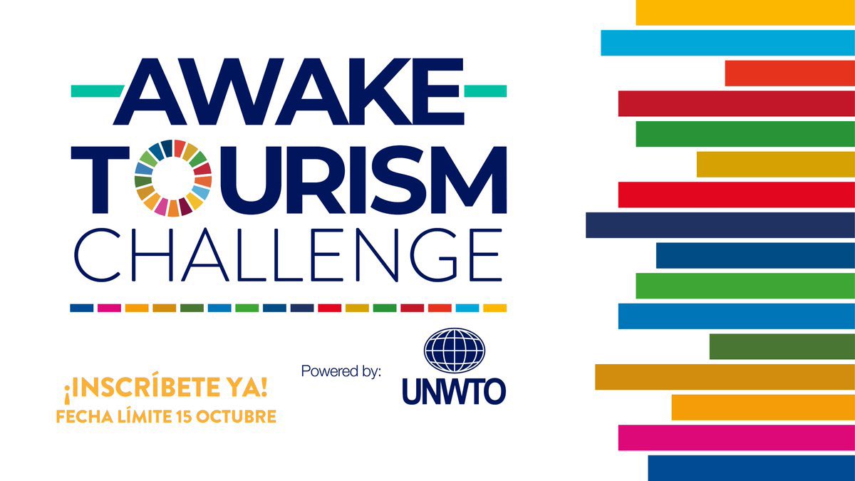 La @UNWTO, convoca a empresarios de todo el mundo que trabajen en acelerar la sostenibilidad del sector turismo con el lanzamiento de #AwakeTourismChallenge.

🔅 Aplica aquí:cutt.ly/7Xxokrn