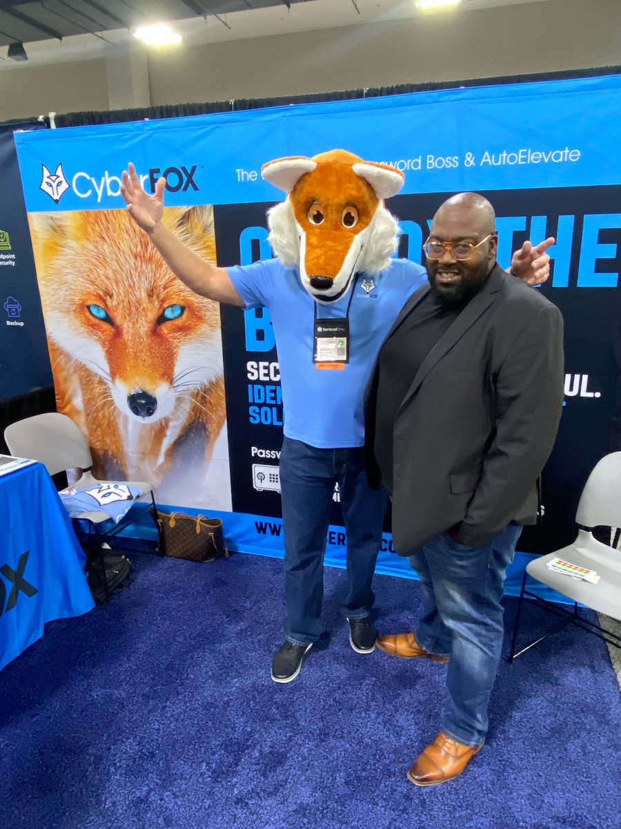 CyberFoxLLC's tweet image. The FOX is at #ChannelCon and ready to help MSPs with #passwordmanagement and #privilegeaccessmanagement
Visit bit.ly/3Ao4JTA to see what events we'll be heading to the rest of the year!

#outfoxthebadguys #cybersecurity #mspchannel #MSP