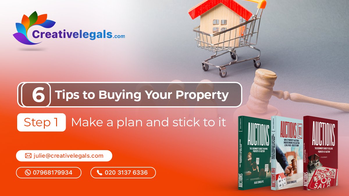 Creativelegals2's tweet photo. '6 Tips to buying your property' - Step 1: Make a plan and stick to it. #CreativeLegals #PurchasingProperties https://t.co/JR4P5GUDHx