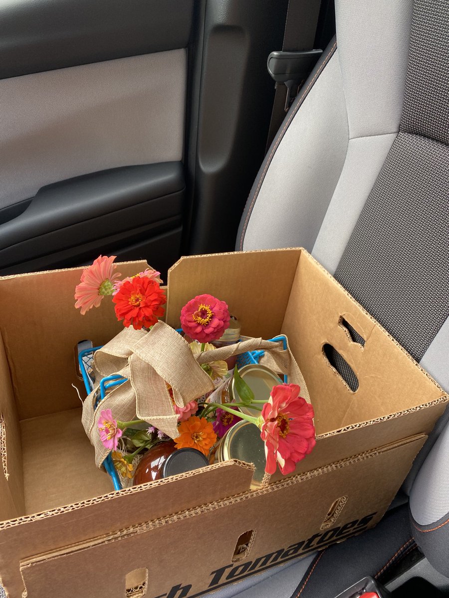 I absolutely love being The Phickle Chickle! Especially when I get to do home deliveries like this one. Someone ordered a basket from me to brighten their friend’s day after a terrible car accident.