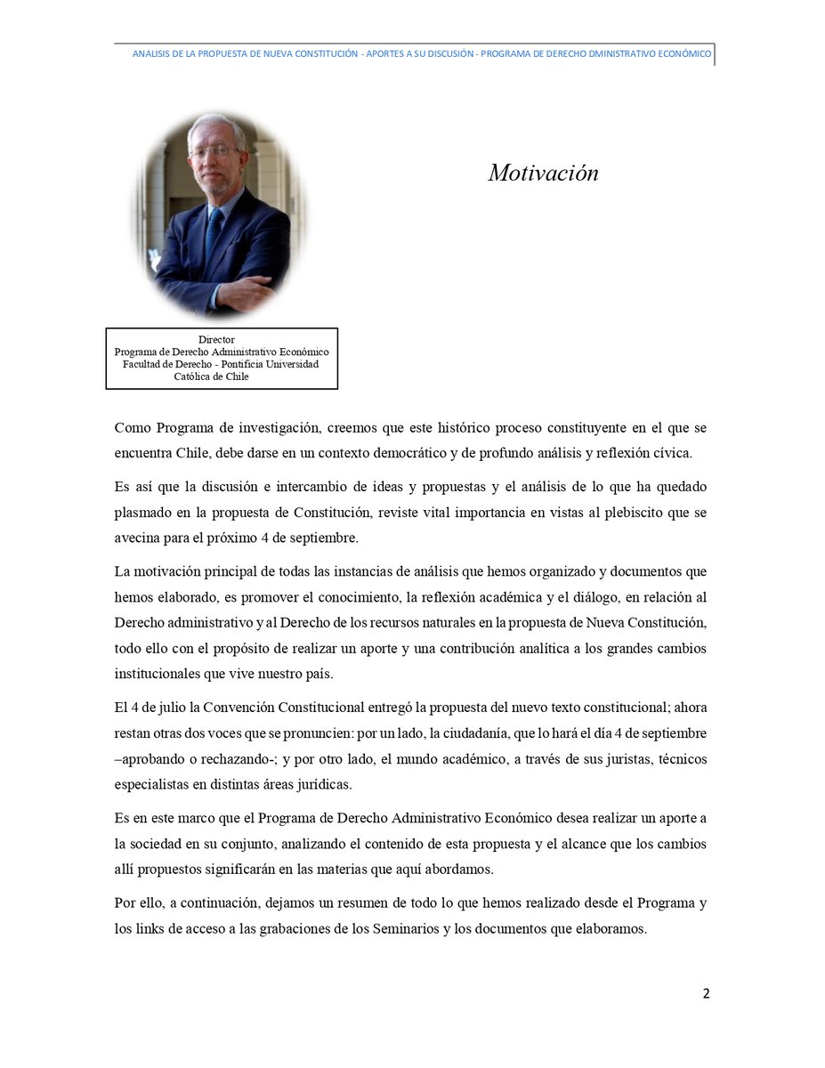 _PDAE's tweet photo. Mirada Administrativa N° 20: ANALISIS DE LA PROPUESTA DE NUEVA CONSTITUCIÓN - APORTES A SU DISCUSIÓN - PDAE
Compartimos resumen con los aportes realizados desde el Programa, incluye acceso directo a los link y/o documento de análisis.
VER: https://t.co/ezcvpRPTus
@vergara_blanco https://t.co/4WNPVmbQct
