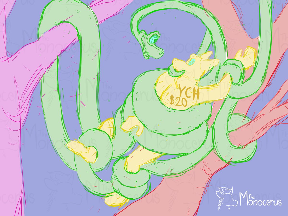 MonocerusArts's tweet photo. YCH - Coiled by Kaa

Ever wanted to be entangled in the strong heavy coils of a hypnotizing python and have your frustrations sapped away as you stare into his swirling eyes?

This YCH is available for only $21.23 USD with unlimited slots. The image will be fully shaded.

More ⇩ https://t.co/Tr04c9JVW1