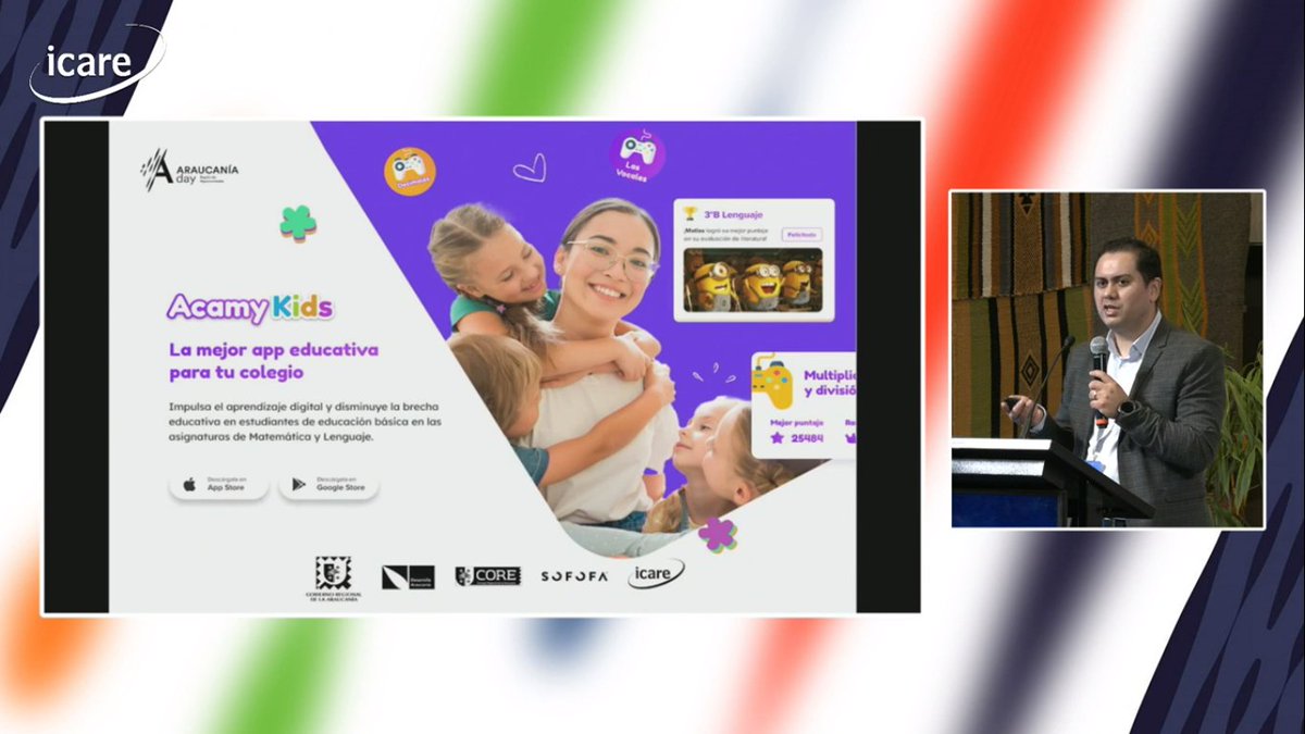 🔴 ¡Señal en vivo! Educación, innovación y con un gran potencial de exportación: AcamyKids, la app educativa que surgió en La Araucanía, dice presente en #AraucaníaDay. Sigue la transmisión a través de ICARE TV ➡️ bit.ly/2DIKg2i