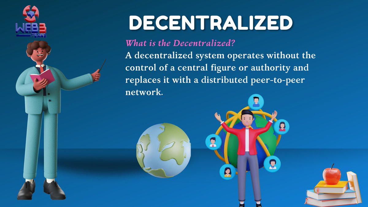 Web3TX's tweet photo. One Word a Day!💡 Web3 is also known as the decentralized web because of the predominance of peer-to-peer networks instead of a centralized authority.
#Web3 #DecentralizedWeb #Blockchain #Web3Tx https://t.co/iQnQlTm4dR