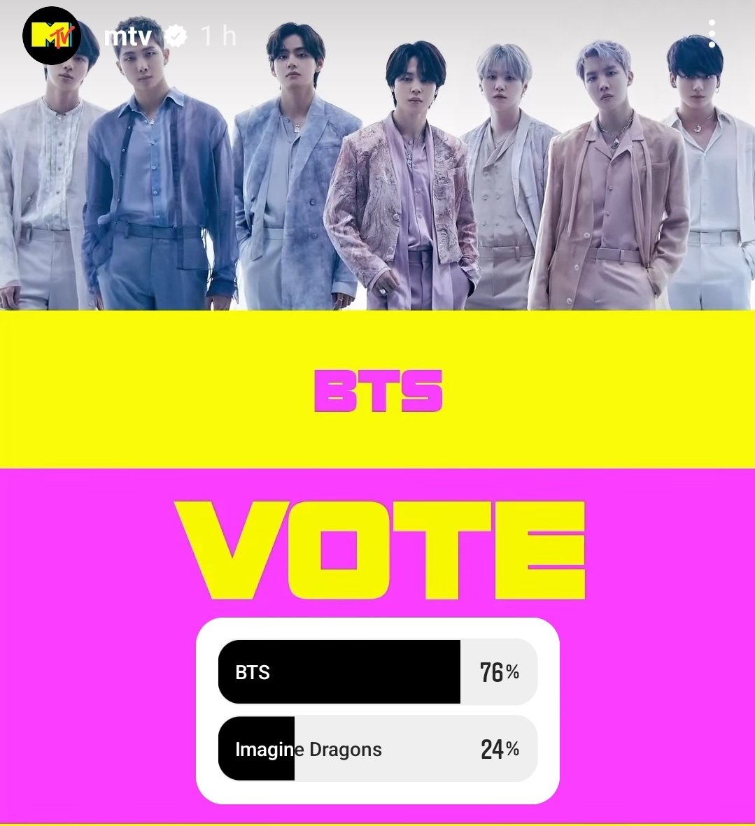vote4kths's tweet photo. [🗳️] Please vote for @BTS_twt on MTV #VMAs "Group Of The Year" Round Two.

ARMY SMASH THE VMA
📌: [https://t.co/seXseHVwoa] https://t.co/HsdnLEWRma