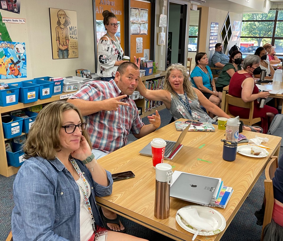 clubob9's tweet photo. Serious work & some fun as @A2Abbot teachers and staff get ready to welcome students back for the 22-23 school year. #YouBelongA2 #WelcomeBackAAPS @A2schools @A2SchoolsSuper https://t.co/jlDxh9Uqgf