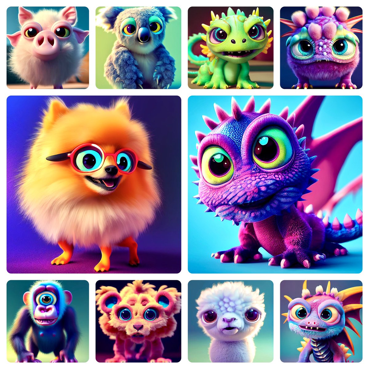 You thought they couldn’t be more cute and realistic?🙈

Think again😉

Fresh limited bunch of upgraded
EL AI Monsters just arrived 🔥🔥🔥

Only 30 pieces! Just for 0.025 eth⭐️

Aliens, cats, dragons, octopuses, dogs, pigs …..🤩

<a href="/ELmonsfam/">EL Monsters Tale💫 914/3333 Minted🔥</a> #ELmonsfam 

opensea.io/collection/elm…