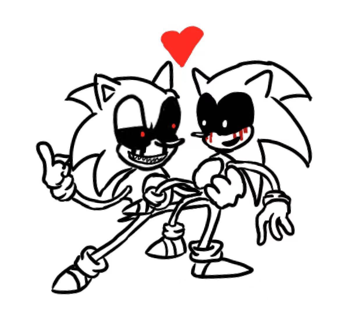 ✖️CAL✖️ on X: Do you guys have a yours exe have love or “dating another exe”  or “married”~?🙃 #sonicexeoc #sonicexe  / X