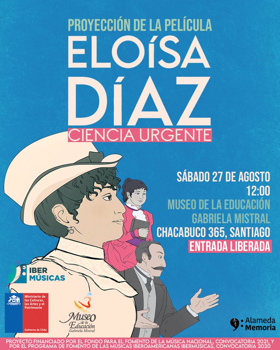 AlamedaMemoria's tweet photo. ¡Nos vemos este sábado al mediodía en el Museo de la Educación Gabriela Mistral! (Ayúdanos con tu RT 🙏)

cc: @patrimonio_cl @stgocultura @panoramasgratis @BarrioYungay https://t.co/04GkQE9I26