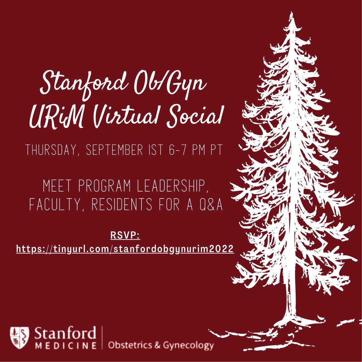 farsamfraz's tweet photo. URiM and interested in applying to Stanford OB/GYN? Join us for a virtual social on Thursday, September 1st and hear ‘why Stanford’!
RSVP: https://t.co/JaymOEDENY
#stanfordobgyn #obgynmatch2023 #obgynapplicant #obgyn #eras2023 #ACOGResweek2022 #ACOGMedStudent2022 https://t.co/556c9pbvBC