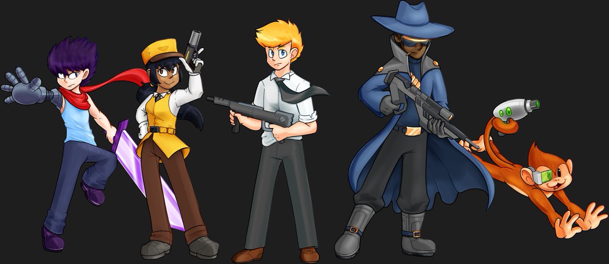 MeatbagStudio's tweet photo. New update! Learn about the heroes you'll be able to play as in Titan Shell! Also check the replies for a link to our new Discord server! https://t.co/18XRVgcRJH