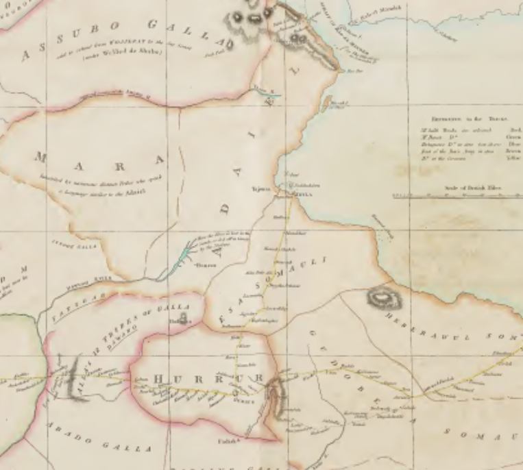 mzeesiraj's tweet photo. Images:- Map of Adaiel region Abyssinia/#Ethiopia 1809. Adaiel Warriors, standing from left #Oromo, #Danakil and Issa #Somali(top L&amp;R).
#Afar Camels and brand(bot L&amp;R).
#Afar is a Nation, Adal/Adaiel or Burhanto subsection of Danakil Tribe.@khaj_nat ,@AfariShifa, @AFARmedia. https://t.co/lyUycgC2Iu