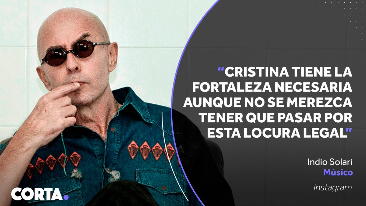 somoscorta's tweet photo. El Indio Solari defendió a Cristina Kirchner a través de un comentario en una publicación de Eduardo "Wado" de Pedro. https://t.co/wYAwd5y2wo