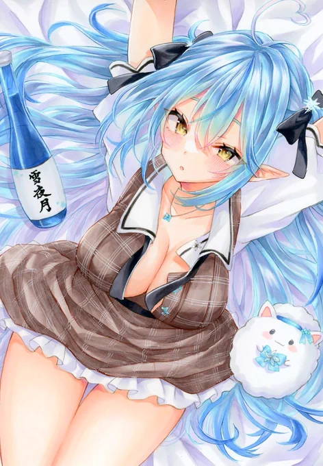 寝そべりラミィちゃん#雪花ラミィ#LamyArt 