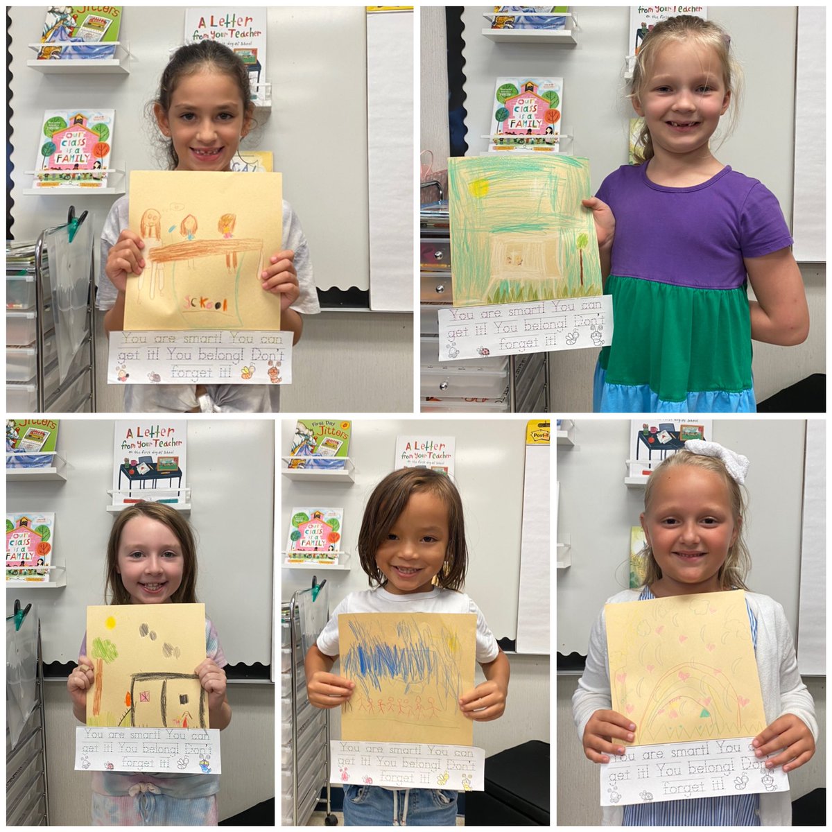 MissKetis's tweet photo. After reading “The Pout, Pout Fish Goes to School” we loved talking about not giving up when things get hard and trying our best while learning! “You are smart! You can get it! You belong! Don’t forget it!” 🐬📚@LaurelOakElem https://t.co/1QbgzJLtgz