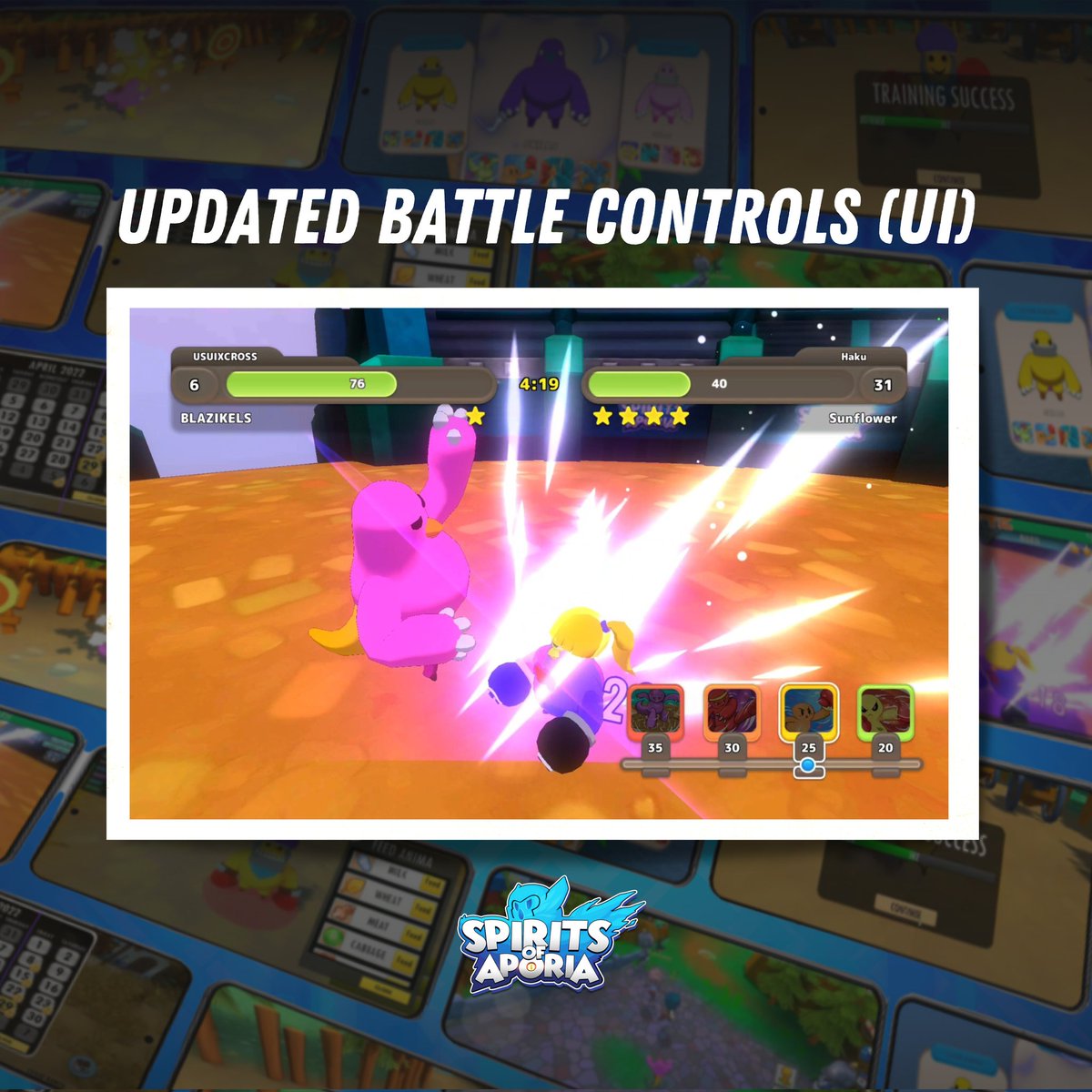 wearedrdc's tweet photo. Look at the newest update we have for the Battle Controls (UI) in Spirits of Aporia. 🎮

Talk about clean and sleek! 👌🏻

#BattleOn #AporiaArenaChampion https://t.co/V628uYNKA8