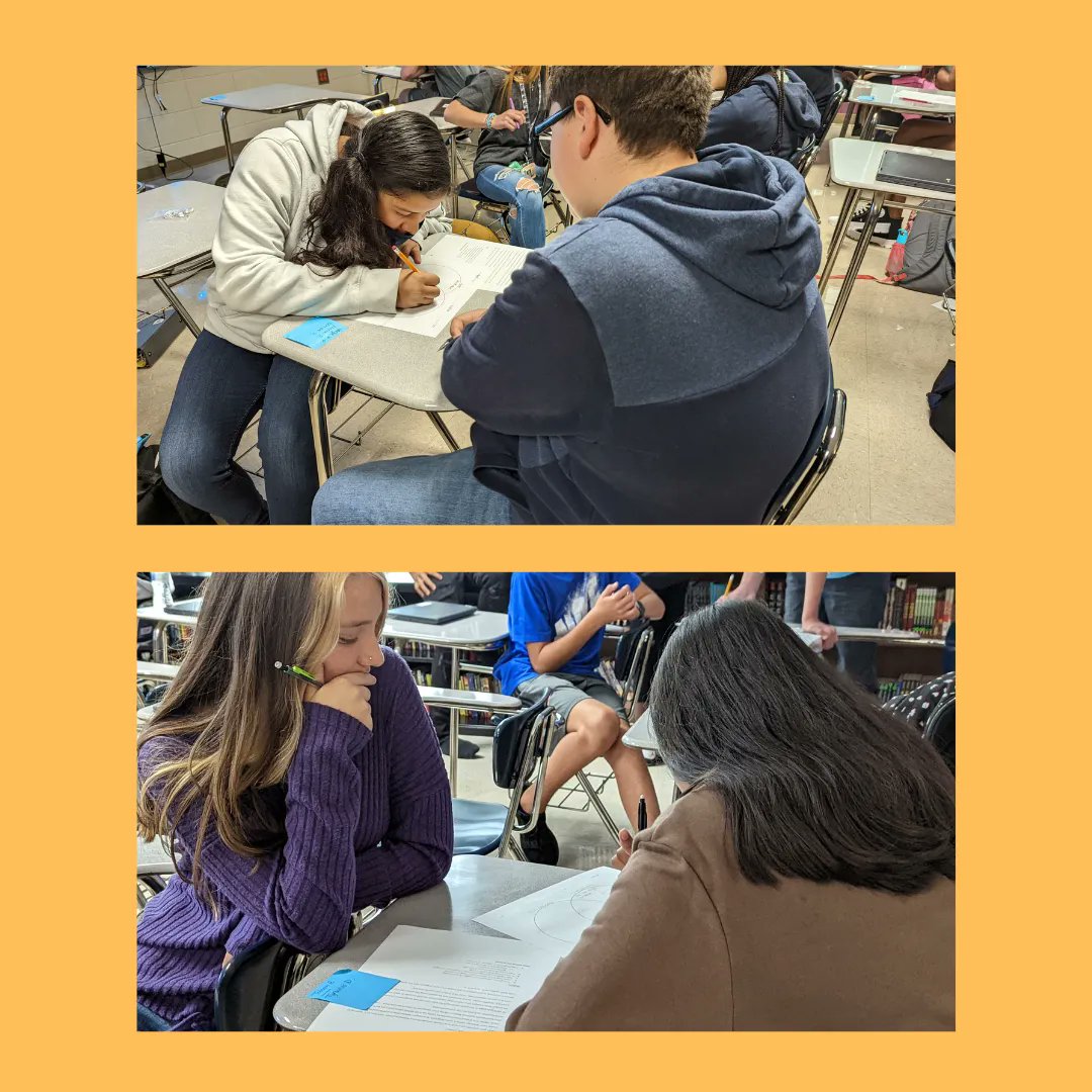 DRHillMiddle's tweet image. Dr. Schoch's students worked on dialogue poems as a way to get to know their classmates. These two-voice poems are an AVID strategy where students use writing as a tool for understanding.  #TheHill #D5Difference #AVID