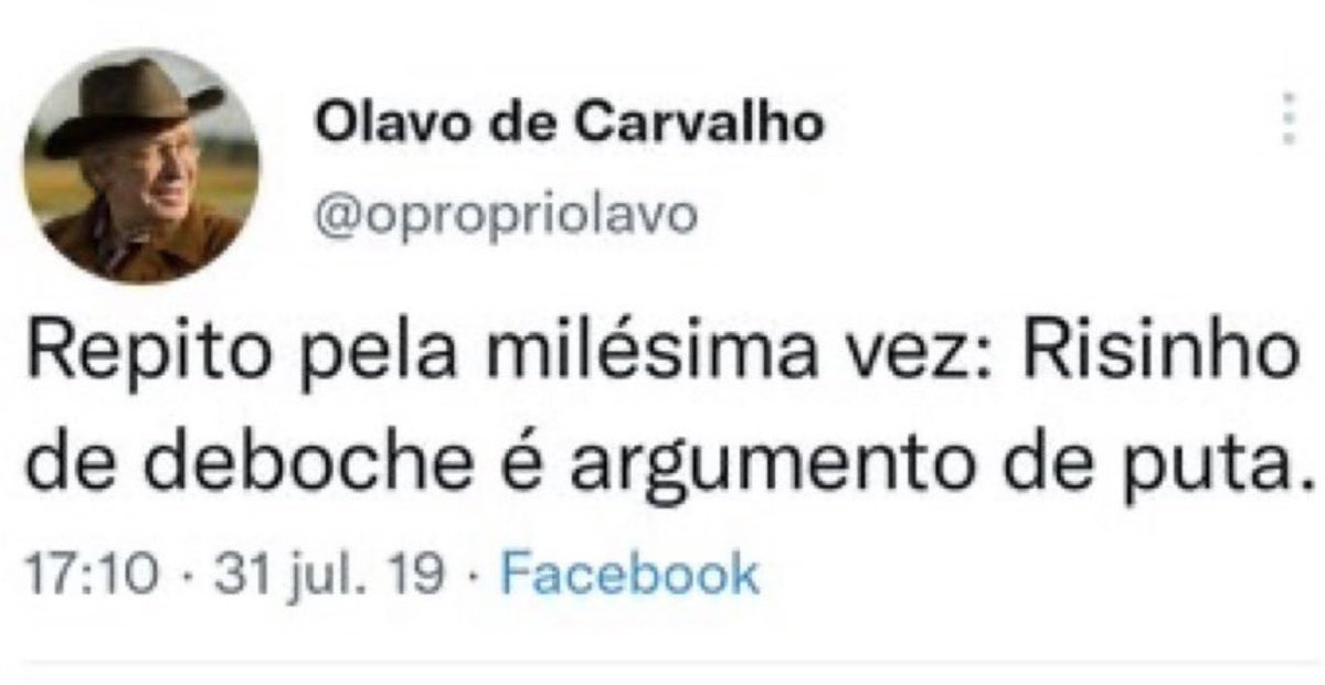 delegadoramagem's tweet photo. Prof. Olavo, sempre atual. https://t.co/Nbg9SFREz5