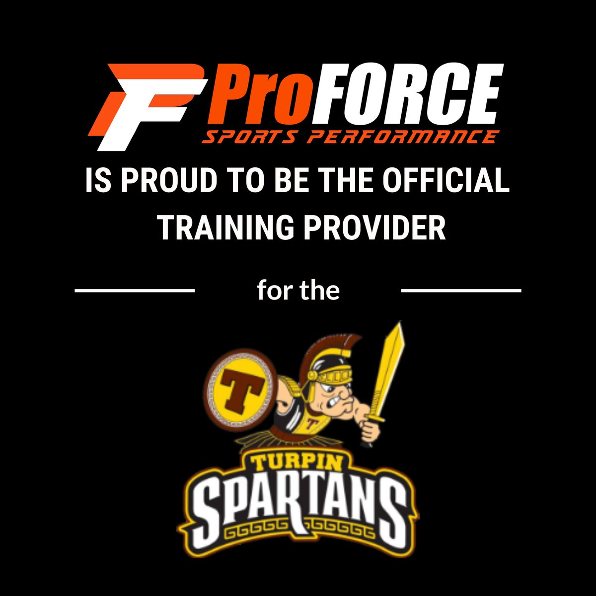 ProForceSP's tweet photo. ProForce is proud to be the Official Training Provider for @TurpinSpartans athletics - Go Spartans!
#PFFamily #HighSchoolPerformance #HighSchoolSportsPerformance #HighSchoolAthletics #Athletes #Sports #GoSpartans https://t.co/EiRDM2yZKm