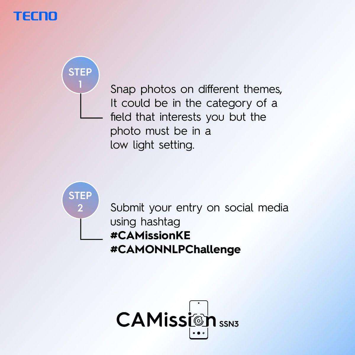 mandazigang's tweet photo. Hey, it's that time of the week again. It's time for another #CAMISSION challenge. This time, we're doing a photography and video shooting challenge using the TECNO CAMON 18 camera.
#CAMissionSn3 https://t.co/wwVaSQEm4E