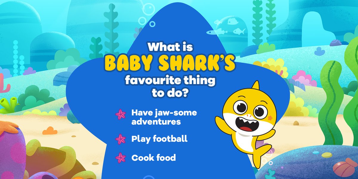 NickJrIndia's tweet photo. It’s time for your Jr. to guess the right answer. Comment below! 👇
And if you got it wrong, watch Baby Shark’s Big Show every day at 11 AM only on Nick Jr.

#BabyShark’sBigShow #BabyShark #Quiz #Fins  #NickJrIndia #NickJr #ForYourJr https://t.co/l2GqpauKJO