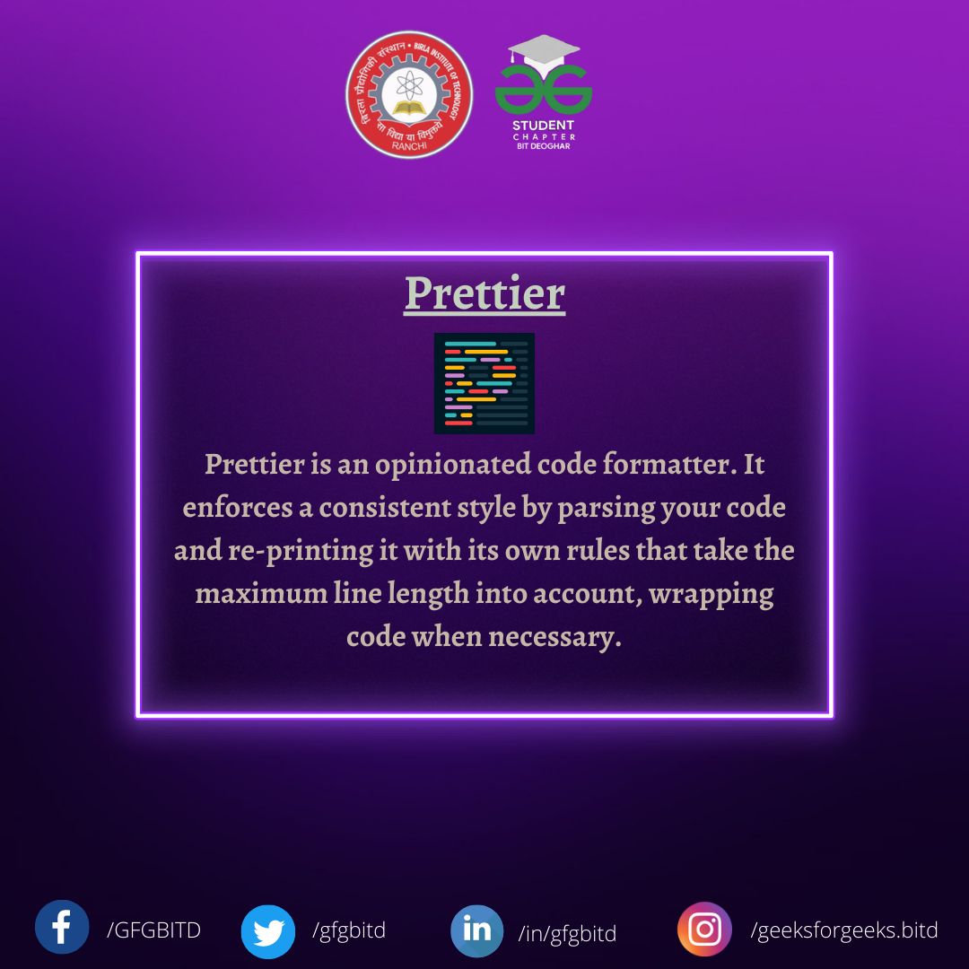 gfgbitd's tweet photo. Hey Geeks 😃
Here are some useful VS Code Extension which will help you to do your work efficiently.
😯😯 Try Now  #geeks #GeeksforGeeks #GlazersOut #Vscodes #preetier @gfgbitd @geeksforgeeks @googlechrome @ChromiumDev @googledevs #100DaysOfCode #Nodejs #javascript https://t.co/bCgtpADj0T