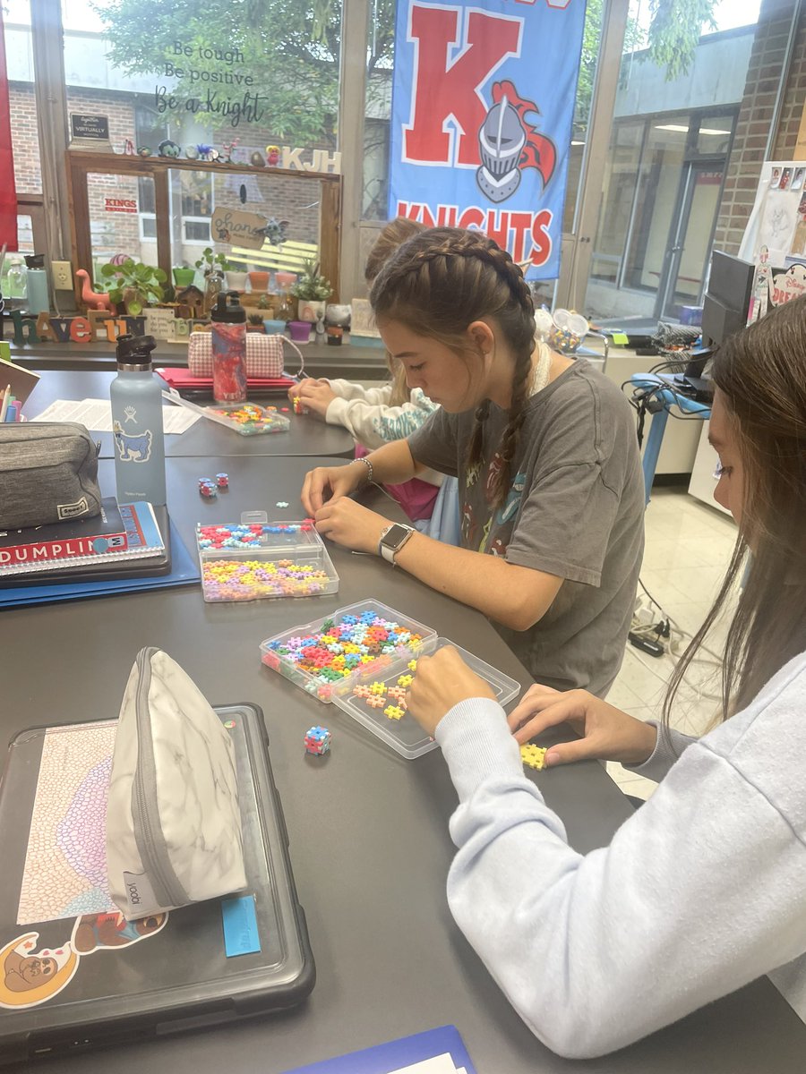 HawkPLTWKJH's tweet photo. Making good use of the my new plus plus blocks for early finishers! They started with a cube but then figured out how to make other things! @KJHKnights #stem #steam #earlyfinishers #plusplusblocks @WarrenCoCareer https://t.co/iO395bgZ3I