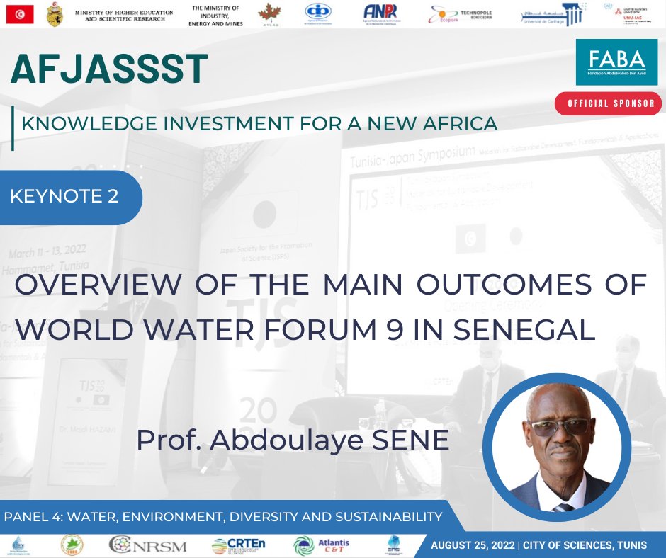 afjassst's tweet photo. 📶 STAY TUNED ‼️‼️‼️

✅  Technical Sessions program
➡️ Panel 4: Water, Environment, Diversity and Sustainability
🗓 Thursday, August 25, 2022 ⏰ 09h15-10h25
🎯 Auditorium Ibn Khaldoun, City of Sciences, Tunis 🇹🇳🇹🇳 https://t.co/mgd3zoaZmK