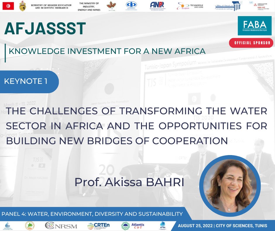 afjassst's tweet photo. 📶 STAY TUNED ‼️‼️‼️

✅  Technical Sessions program
➡️ Panel 4: Water, Environment, Diversity and Sustainability
🗓 Thursday, August 25, 2022 ⏰ 09h15-10h25
🎯 Auditorium Ibn Khaldoun, City of Sciences, Tunis 🇹🇳🇹🇳 https://t.co/mgd3zoaZmK