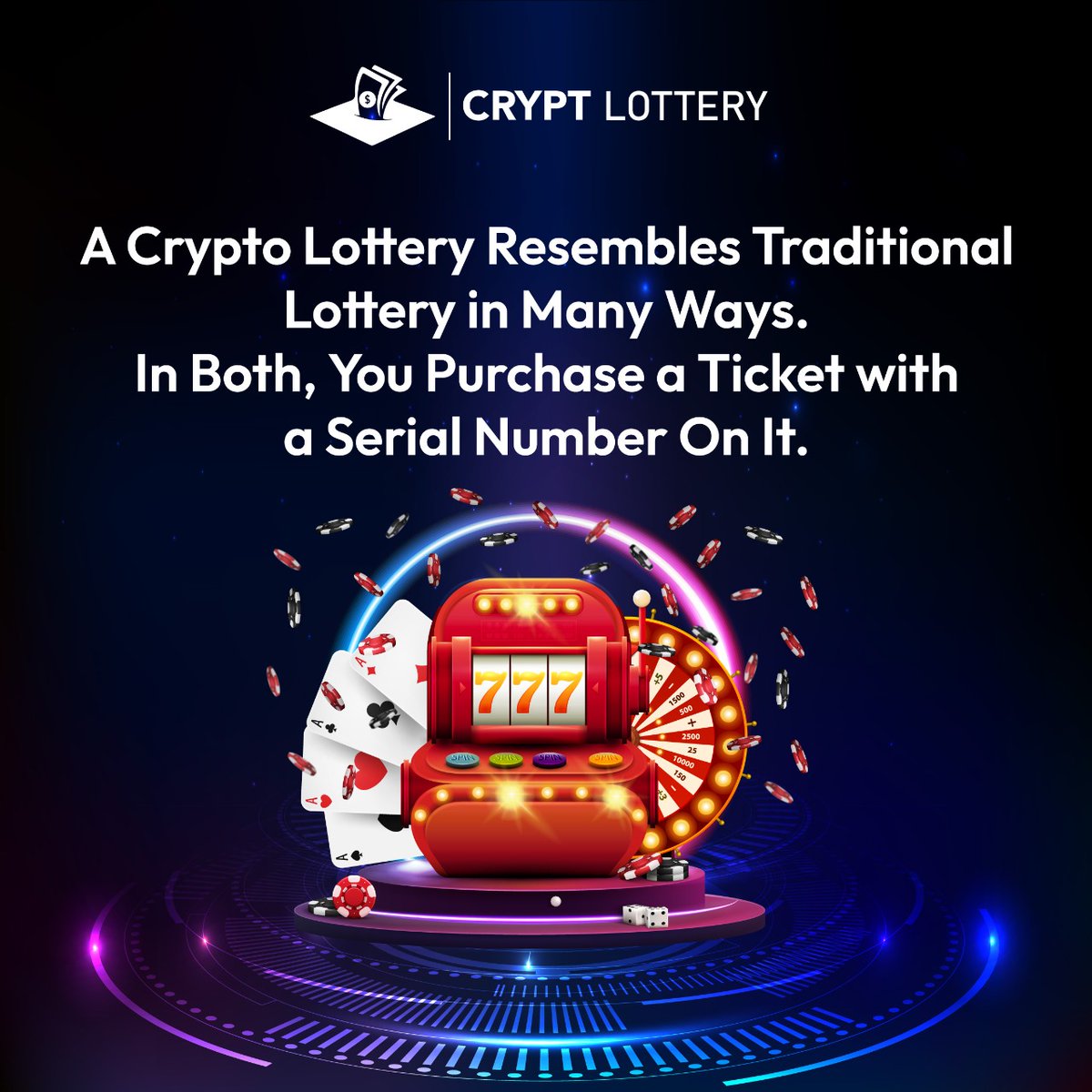 cryptl0ttery's tweet photo. Traditional lotteries are filled with mistrust, and often lead to unsatisfactory customer experiences. 

#Cryptlottery uses blockchain technology which serves as an effective solution for these problems.

Go check out our website https://t.co/ZhgvpHijCm to know and explore more! https://t.co/KtIyWieY2K