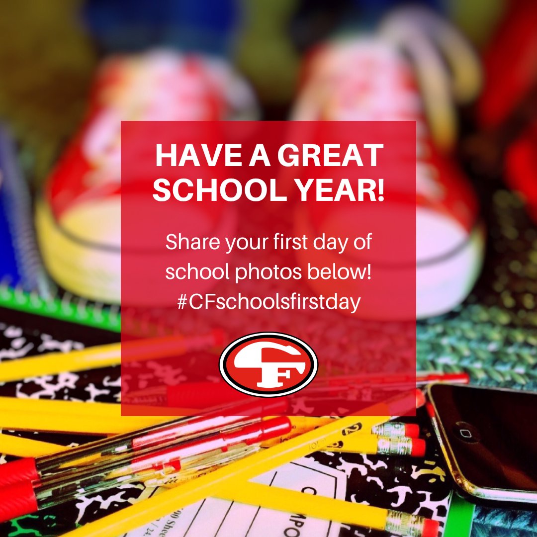 CF_schools's tweet photo. Here we go Tigers, let's make it a great year! Share all your first day of pics! #CFschoolsfirstday #TigerPride https://t.co/HehCWhVV8Z